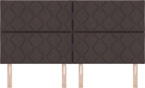 vidaXL LED κεφαλάρι Καφέ 180 cm ύφασμα