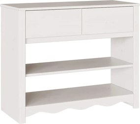 vidaXL Τραπέζι κονσόλας με συρτάρι Drammen Λευκό 89,5 x 37 x 73 εκ