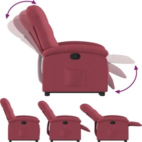 vidaXL Πολυθρόνα Ανακλινόμενη με Ανύψωση Μπορντό Υφασμάτινη