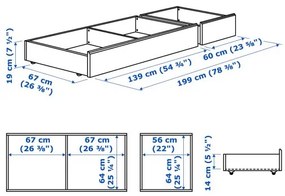 SONGESAND κουτί αποθήκευσης κρεβατιού, 2 τεμ. 803.725.34