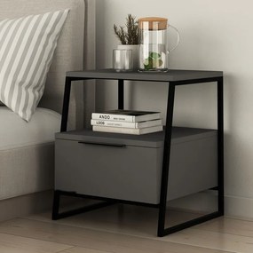 Κομοδίνο Pal Megapap χρώμα ανθρακί 45x40x50εκ.-GP037-0151,1