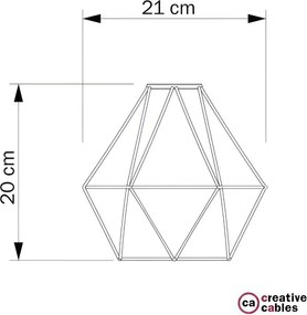 Μεταλλικό Πλαίσιο Διαμάντι Ε27 Χρυσό