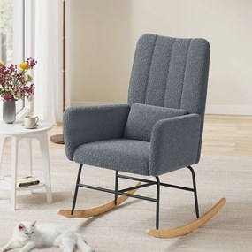 Κουνιστή Πολυθρόνα Μπουκλέ (89.5x67.5x106) Songmics LYY500GN01