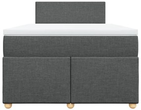 ΚΡΕΒΑΤΙ BOXSPRING ΜΕ ΣΤΡΩΜΑ ΣΚΟΥΡΟ ΓΚΡΙ 120X200 ΕΚ. ΥΦΑΣΜΑΤΙΝΟ 3288941