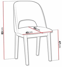 Καρέκλα Victorville 333, Καρυδί, Πράσινο, 82x45x45cm, 6 kg, Ταπισερί, Ξύλινα, Ξύλο: Οξιά | Epipla1.gr