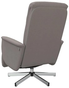 vidaXL Πολυθρόνα Ανακλινόμενη με Υποπόδιο Taupe Υφασμάτινη