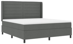 vidaXL Κρεβάτι με Στρώμα Σκελετού Γκρι 180x200 εκ. Ύφασμα