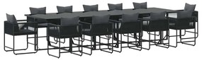 vidaXL Σέτ φαγητού για κήπο 13 pcs Μαύρο Ατσάλι