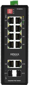 HIMAX industrial PoE switch PS1802FG-I, 8x GE PoE/2x GE/2x GF SFP θύρες, έως 1000Mbps