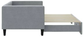 vidaXL Καναπές Κρεβάτι Συρόμενος Ανοιχτό Γκρι 80 x 200 εκ. Υφασμάτινος