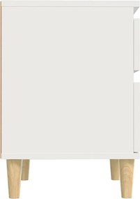vidaXL Κομοδίνα 2 τεμ. Λευκά 40 x 35 x 50 εκ.