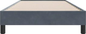 vidaXL Box Spring Κρεβάτι χωρίς στρώμα Σκούρο γκρι 90x210 cm Βελούδινο