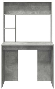 vidaXL Γραφείο Γκρι σκυροδέματος 91 x 50 x 149 εκ Επεξεργασμένο ξύλο