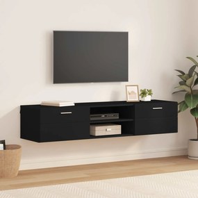 vidaXL Ξύλινο Ντουλάπι 150 x 39 x 30 εκ Μαύρο Επεξεργασμένο Ξύλο
