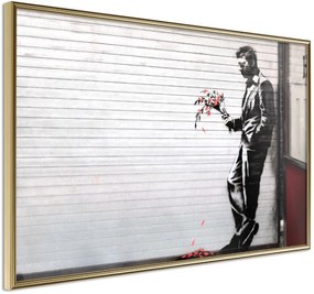 Αφίσα - Banksy: Waiting in Vain - 30x20 - Χρυσό - Χωρίς πασπαρτού