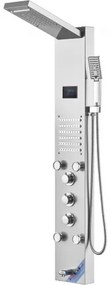 VEVOR Shower Panel Tower System 6 Modes Hydroelectricity LED Stainless Steel