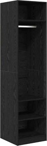 vidaXL Ντουλάπι με ράφι Μαύρη Οξυά 50 x 50 x 200 cm Επεξεργασμένο ξύλο