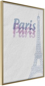 Αφίσα - Pastel Paris - 20x30 - Χρυσό - Χωρίς πασπαρτού