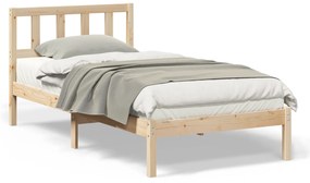 vidaXL Σκελετός Κρεβατιού Καφέ 100 x 200 cm Μασίφ ξύλο πεύκου