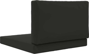 vidaXL Μαξιλάρι Καναπέ Εξωτερικού Χώρου 2 pcs Μαύρο Πολυεστέρας