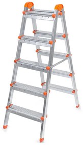Σκάλα Double Step Perilla μεταλλική 5+5 σκαλοπάτια 117εκ.-PER12505