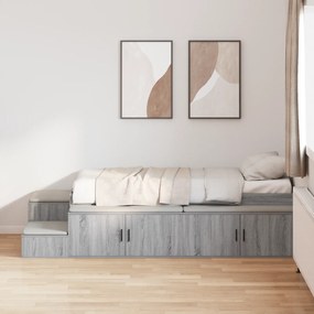 vidaXL Κρεβάτι Αποθήκευσης Γκρι Sonoma 75x190 εκ.
