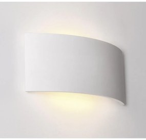 Adeleq Απλίκα Γύψινη Οβάλ Up Down Ντουί 2xG9 Max 33W 35x15x8cm Λευκό 21-11035