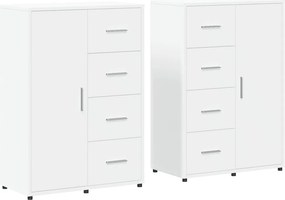 vidaXL Βοηθητικά Ντουλάπια 2 τεμ. Λευκό 60x31x84 εκ. Επεξεργ. Ξύλο