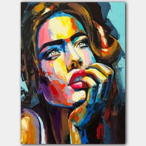 Πίνακας Καμβάς 441HPE1521 70x100cm Multi Wallity Κάθετοι Ξύλο, Καμβάς