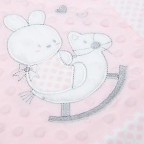 Borea Κουβέρτα Κούνιας Rocking Rabbit 110 x 140 cm Ροζ