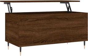 vidaXL Τραπεζάκι Σαλονιού Καφέ Δρυς 90x44,5x45 εκ. Επεξεργασμένο Ξύλο