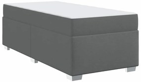 vidaXL Σκελετός Κρεβατιού Σκούρο γκρι 90 x 200 cm ύφασμα