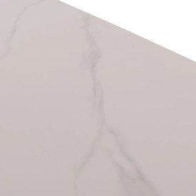 Τραπέζι Rav λευκό μαρμάρου sintered stone-μαύρο μέταλλο 160x90x75