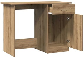 vidaXL Γραφείο Αρτισιανή Δρυς 100x50x76 εκ. από Επεξεργασμένο Ξύλο