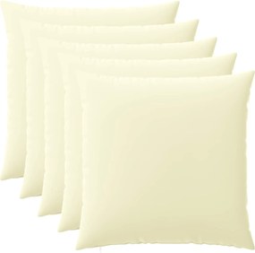 vidaXL Κάλυμμα Μαξιλαριού 6 pcs HEERLEN Κρεμ 80 x 80 cm Πολυεστέρας