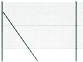 vidaXL Welded Wire Fence με 7 Πάσσαλους Πράσινο 1.5x10 μ Χάλυβα
