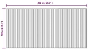 Χαλί Ορθογώνιο Σκούρο Καφέ 100 x 200 εκ. Μπαμπού - Καφέ