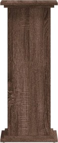 vidaXL Βάσεις Φυτών Καφέ Δρυς 33x33x80 εκ. Επεξεργασμένο Ξύλο