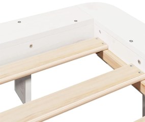 vidaXL Σκελετός Κρεβ. Χωρίς Στρώμα Λευκό 160x200 εκ Μασίφ Πεύκο