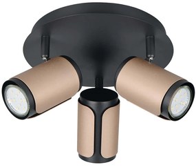 Φωτιστικό Οροφής - Σποτ Gillan 814530365 Φ30x16cm 3xGU10 10W Coffee-Black Trio Lighting