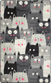 Carpet (100 x 160) Cats - Grey Multicolor
