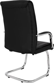 ΠΟΛΥΘΡΟΝΑ JACOB HM1045.11 ΜΑΥΡΟ PU ΜΕ ΒΑΣΗ ΧΡΩΜΙΟΥ 57x66,5x102 cm