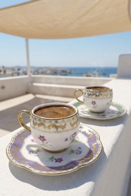 Stewehome Σετ πορσελάνινων φλιτζανιών καφέ για 6 άτομα Πολύχρωμο