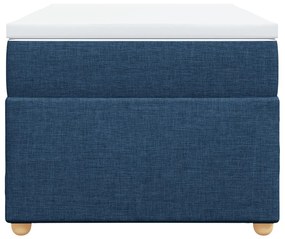 vidaXL Κρεβάτι Boxspring με Στρώμα Μπλε 80x200 εκ. Υφασμάτινο