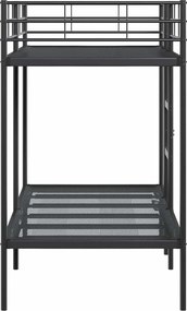 vidaXL Κουκέτα χωρίς στρώμα Μαύρο 90x200 cm Ατσάλι