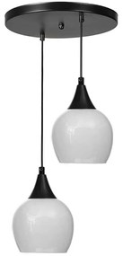 Φωτιστικό Οροφής 534LUN6170 Φ25x80cm 2xE27 40W White-Black Opviq