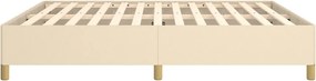 vidaXL Σκελετός Κρεβατιού Χωρίς Στρώμα Κρεμ 180x200 εκ. Υφασμάτινο