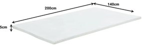 Ανώστρωμα Casmeriane roll pack λευκό ύφασμα-memory foam 140x200x5εκ 140x200x5 εκ.