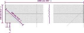 vidaXL Συρματόπλεγμα Περίφραξης Πράσινο 1,4 x 10 μ.
