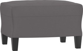 vidaXL Πολυθρόνες Σετ 3 Τεμαχίων Γκρι Συνθετικό Δέρμα με Μαξιλάρια